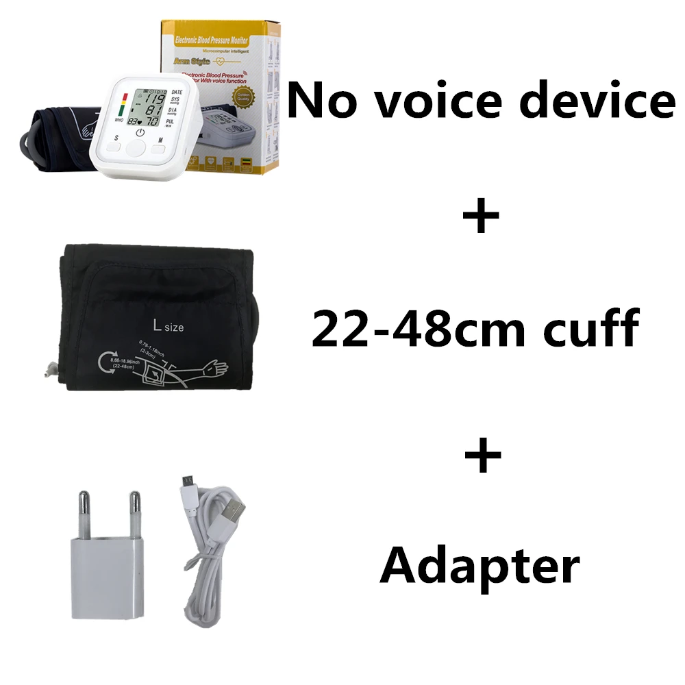 novoice22-48cm cuff JZIKI цифровой измеритель артериального давления, тонометр, портативный измеритель артериального давления, сфигмоманометр - Цвет: novoice22-48cm cuff