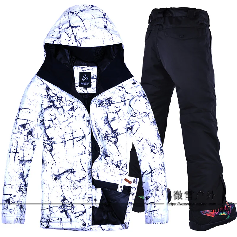 

2019 Men Ski Jacket Pant Skiing Snowboard Clothing Trouser Windproof Waterproof Outdoor Sport Wear Male Super Warm Suit Winter