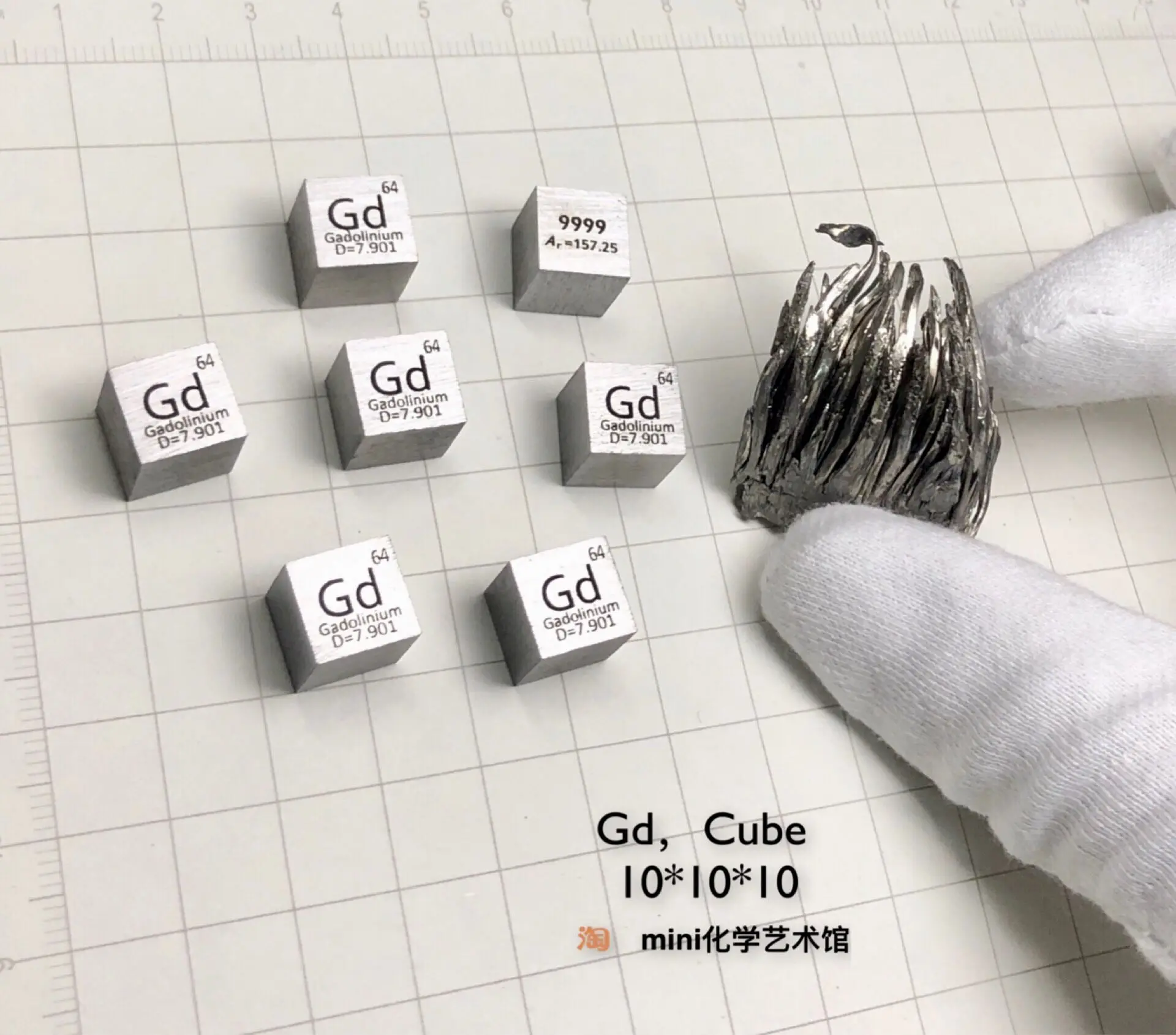 

Periodic Phenotype Cubic Gadolinium Cubic Gd Metal Gadolinium Without Crystal High Purity Gadolinium Rare Earth Metals
