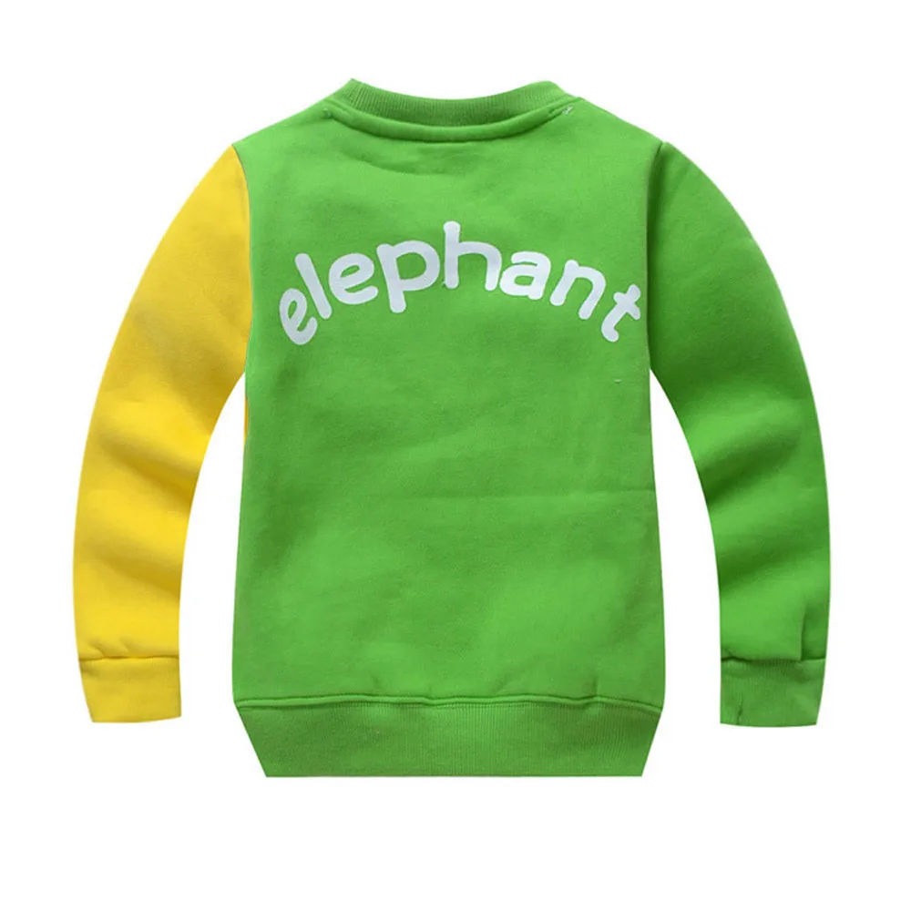 ARLONEET Clothes Boy Girls Fashion Elephant Hoodie Coat 2018 Kid Baby Print Sweater Cotton Outfits Tops For Children | Мать и ребенок