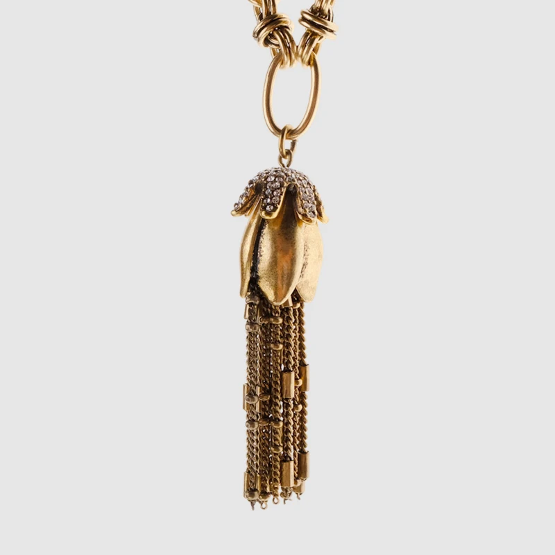 Бутик Amorita антикварная отделка кисточки кулон ожерелья|pendant necklace|tassel pendantnecklace