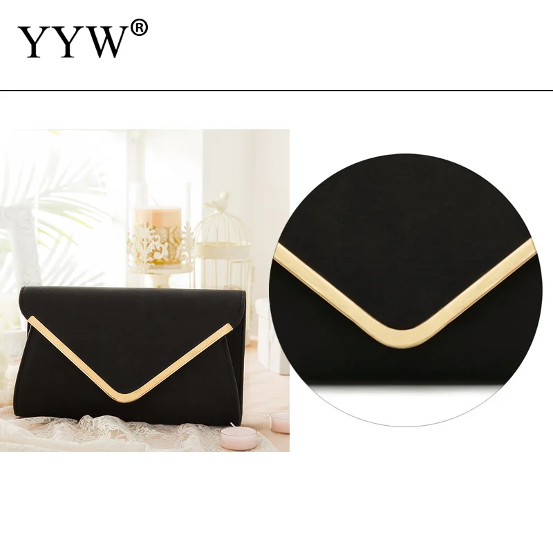 black Черный женский конверт клатч женский Sac основной Femme дизайнерский вечерний вечернее портмоне клатчи женские сумки Aoricot - Цвет: black