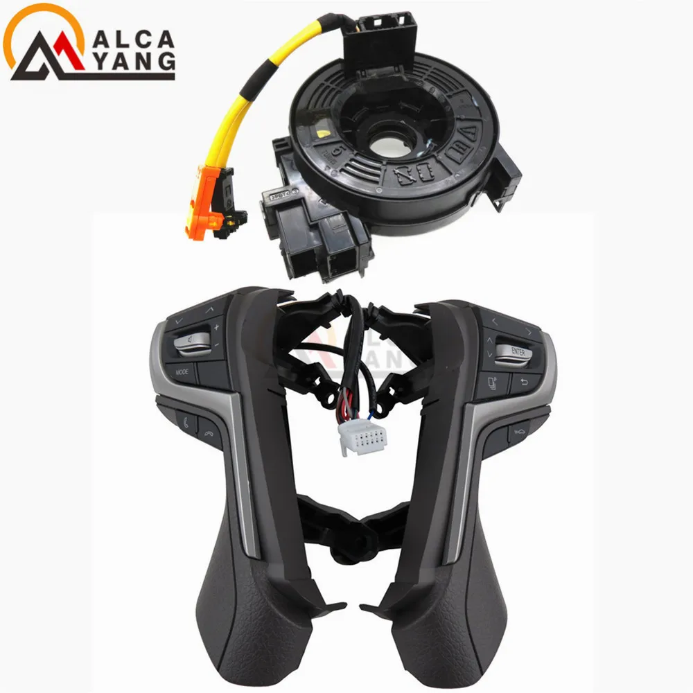 1 Set Brown Черные кнопки управления рулем с кабелями для Toyota Land Cruiser Prado кнопки для стайлинга автомобилей - Цвет: 1 Set Brown