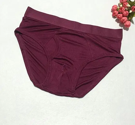 1 PC 100% Pure Silk Knit Men's Underwear Briefs Size L XL 2XL 3XL SG105 | Мужская одежда