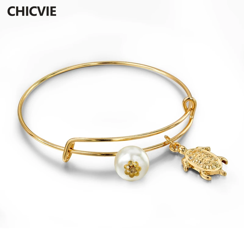 Браслеты-манжеты CHICVIE с черепахой браслеты подвески для женщин и девочек