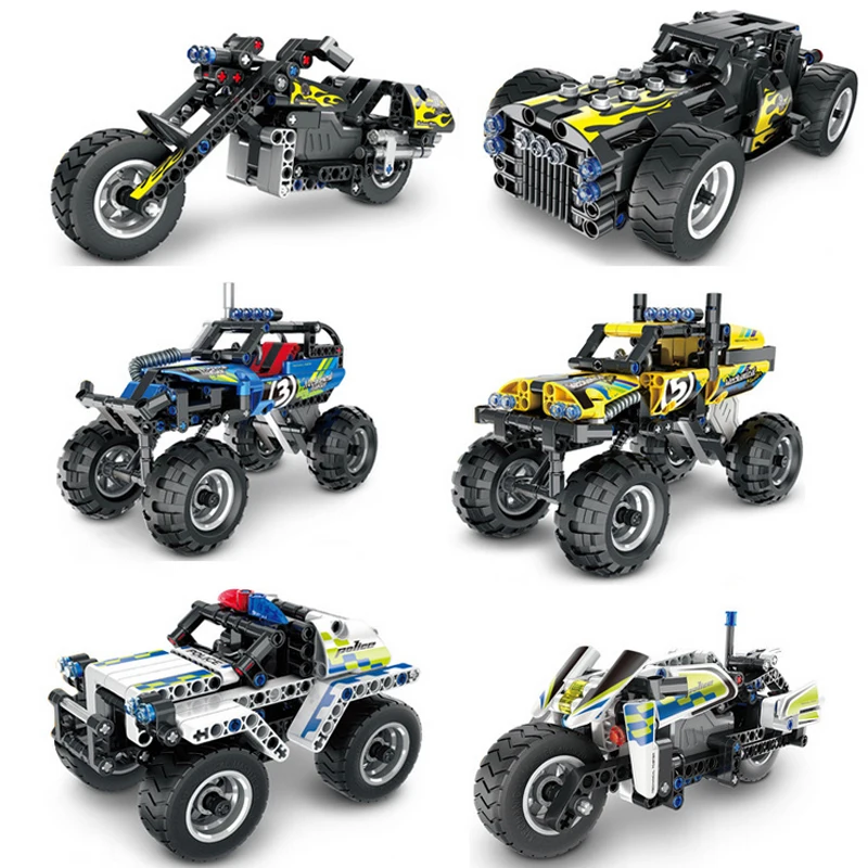 Совместимые с LEGO Technic автомобиля Запчасти техник гоночная машинка внедорожник