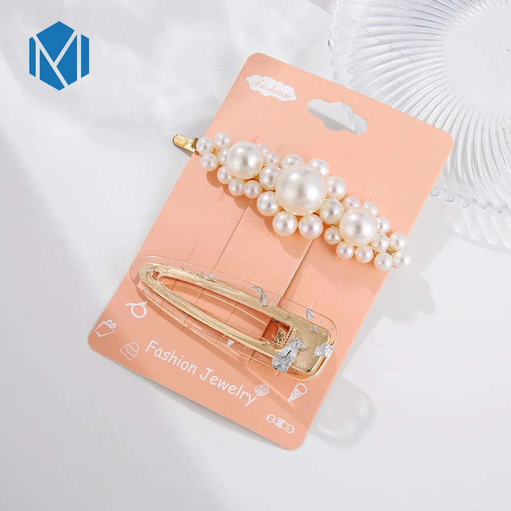 2 шт. элегантные шпильки геометрической формы для женщин корейские жемчужные