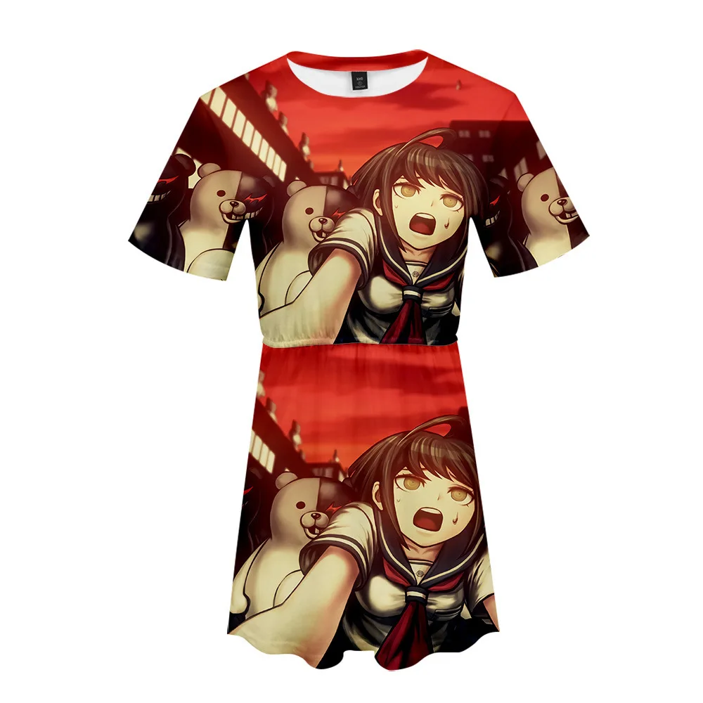 Женское моно платье с коротким рукавом Dangan Ronpa Danganronpa костюм для косплея унисекс в