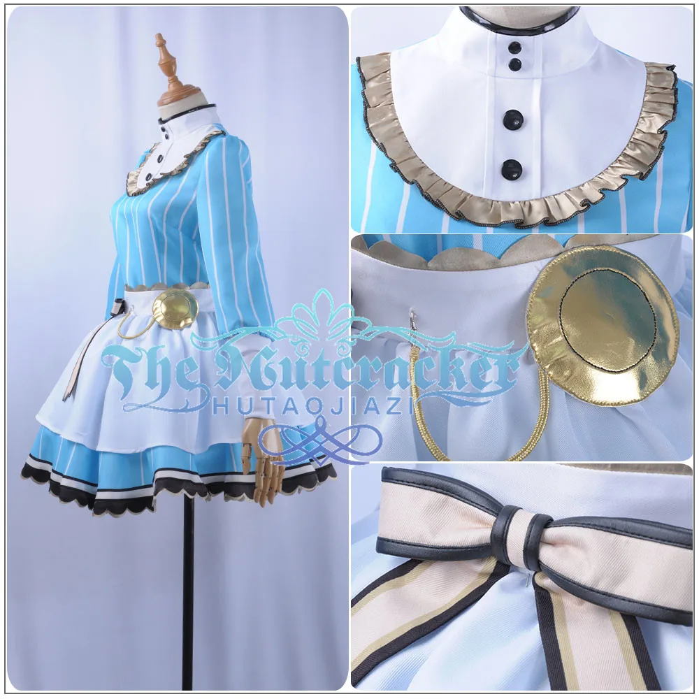 Костюм для косплея Love live Tea Party Unawakened Ayase Eli Cos сексуальная униформа синяя короткая