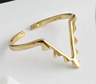 1PC Gold B F.I.N.S Модные кольца для женщин Stackable женское кольцо на палец 925 стерлингового серебра глаз эмаль открытое регулируемое кольцо геометрии - Цвет основного камня: 1PC Gold B