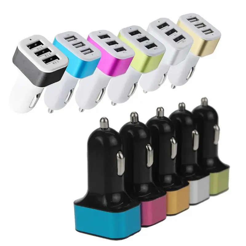 Автомобильное зарядное устройство подстаканник с тройным usb портом для iphone 8 Plus 7