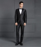 2019 suit men luxury shiny blue black gray groom wedding tuxedo slim fit suit two buttons male formal terno masculino