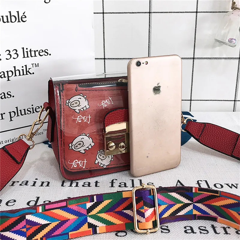 Горячая Распродажа черная прозрачная сумка на плечо чистый цвет желе конфеты