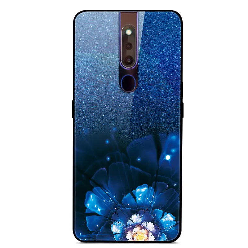 10 6,5" для OPPO F11 Pro чехол закаленного стекла задней панели жесткий чехол для OPPO F11 Pro F11Pro F 11 Pro чехол OppoF11Pro крышка бампера - Цвет: 10