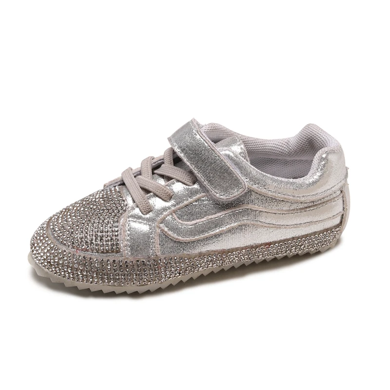 Mumoresip Fashion Tide Girls Shoes Boys Casual Sneakers Rhinestone Students Pupils Sports For Big Kids Soft Comfortable | Детская одежда