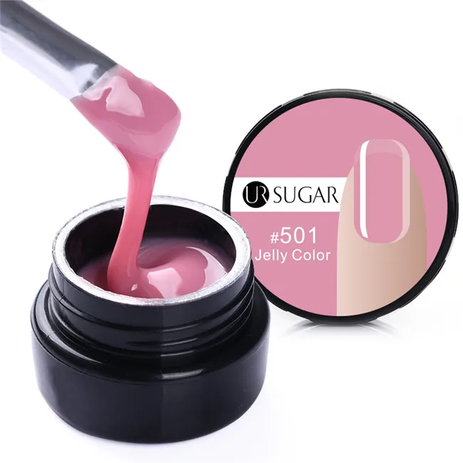 7ml Color 501 Ur Sugar 15 мл быстростроительный УФ-Гель-лак для наращивания пальцев, белый, розовый, замачиваемый УФ-светодиодный лак для дизайна ногтей, УФ-гель для наращивания ногтей - Цвет: 7ml Color 501