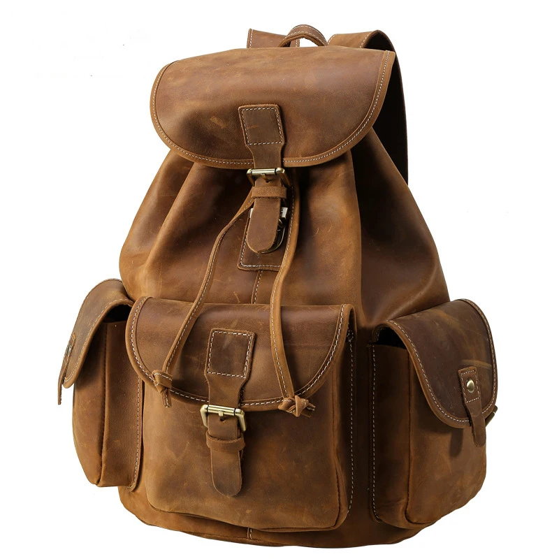 Роскошный итальянский дорожный рюкзак Tiding из коровьей кожи для мужчин и женщин