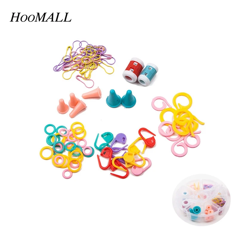 Hoomall 1 комплект крючки для вязания крючком пластиковые маркеры держатель счетчик