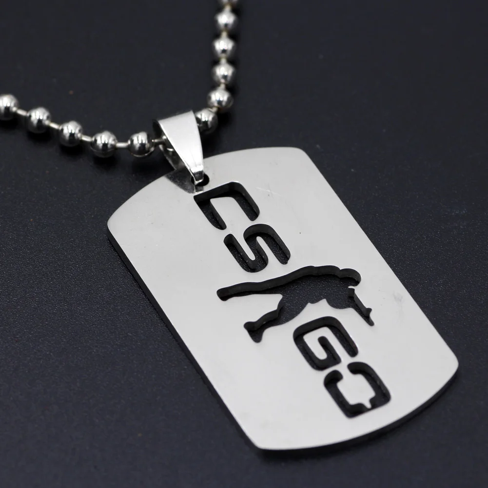 Мужское колье из нержавеющей стали CSGO со звеньями аниме мужское без шеи