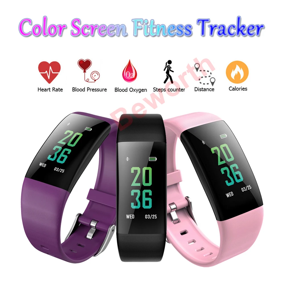 Смарт браслет для женщин кровяное давление пульсометр Bluetooth шагомер