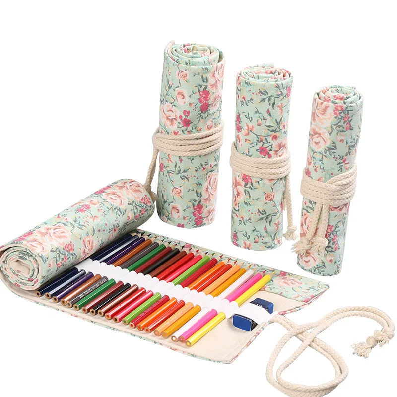 12/24/36 отверстия Карандаш Чехол Trousse Stylo Kawaii Cat рулон Pennen Etui Astuccio порта Пенне Articulos Escolares большой школьный рюкзак