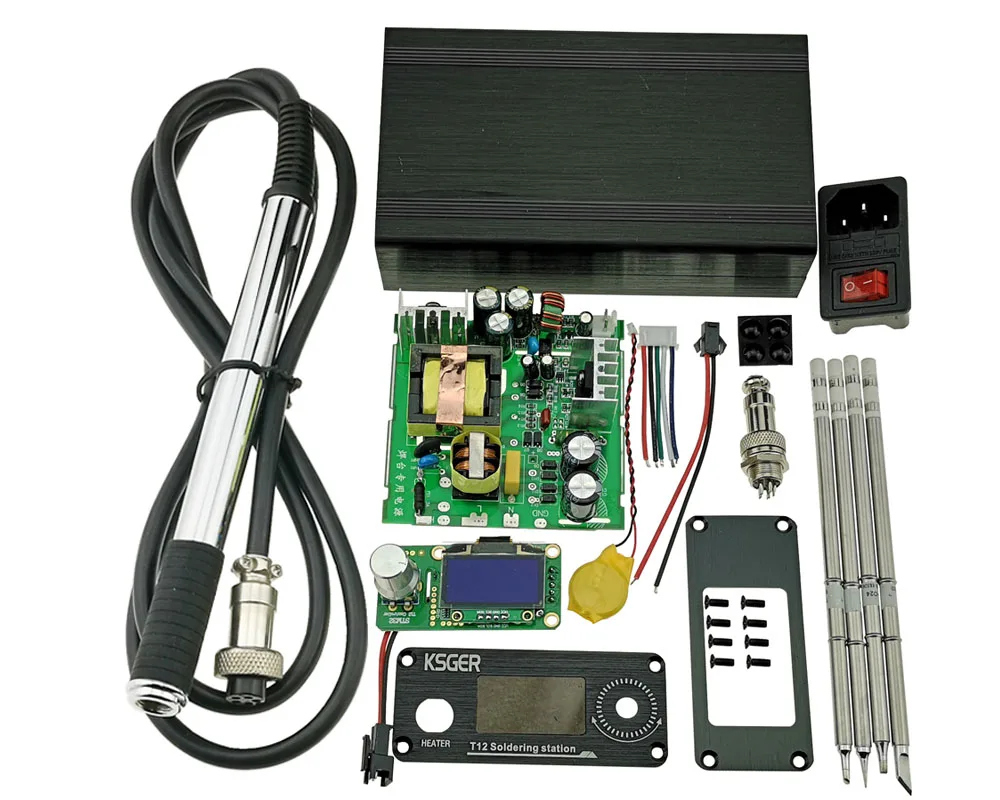 KSGER V2.1S Распайка Электрический насос всасывания T12 STM32 OLED цифровой Температура паяльная станция контроллер сварочные инструменты
