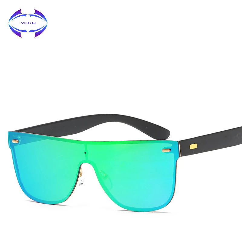 Женские солнцезащитные очки VCKA летние квадратные без оправы с линзами из сплава