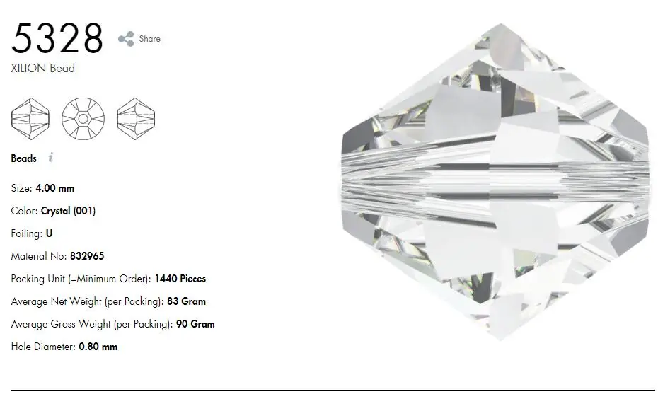 Оригинальные кристаллы от Swarovski 5328 XILION двухконусные бусины из Австрия свободные бусины Стразы для изготовления ювелирных изделий своими руками