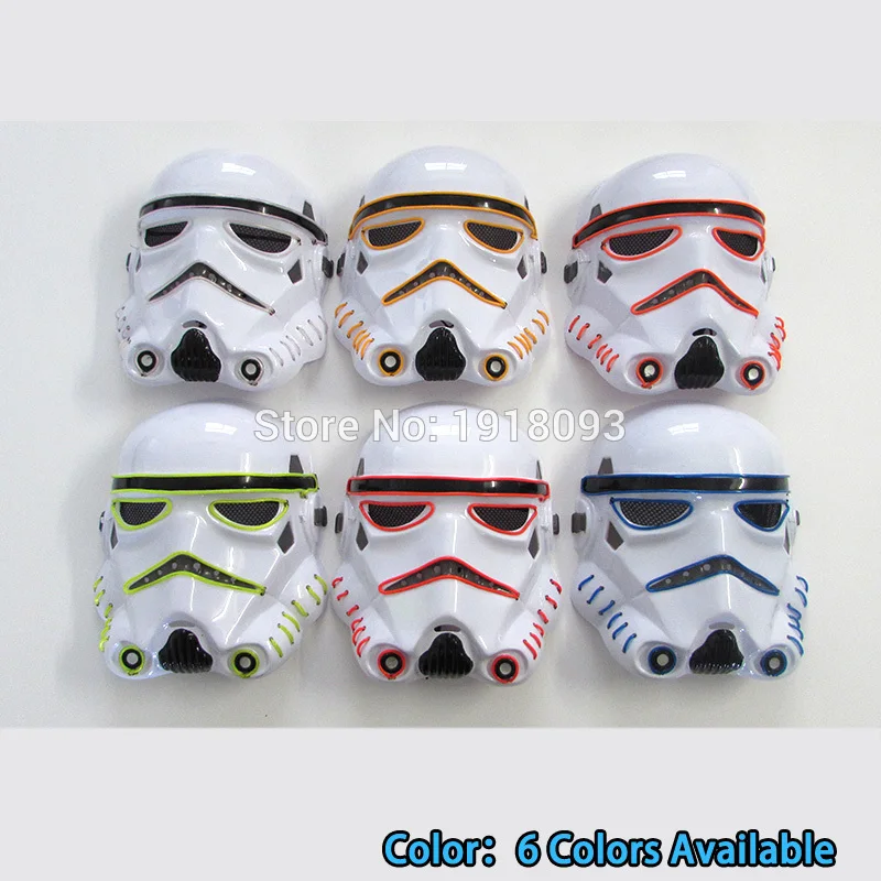 Горячая кино из мигает EL трос вечерние светодиодный маска освещение праздника