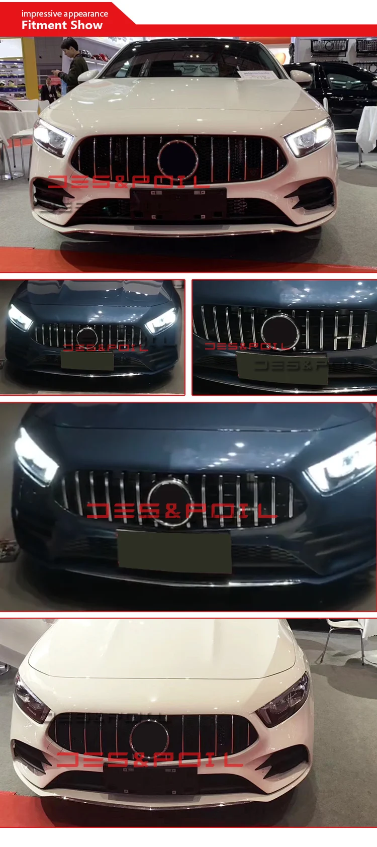 Класс Amg GT гриль Вертикальная решетка Стиль переднего бампера гоночная сетка ABS автомобиль Стайлинг для Mercedes A200 спортивный седан