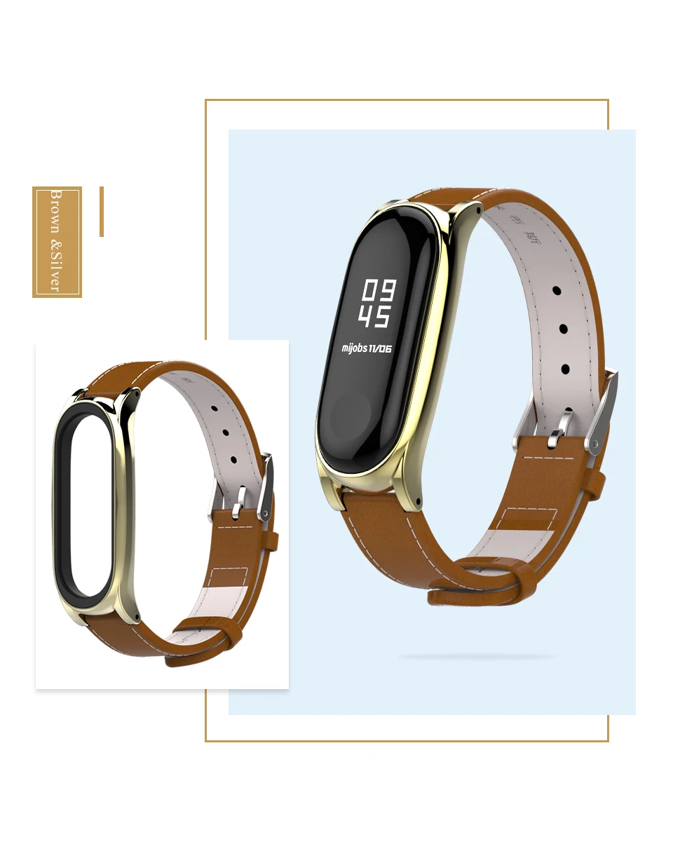 Mi jobs mi band 3 ремешок из натуральной кожи для Xiaomi mi band 3 Correa mi band 3 умный браслет Pulseira mi band 3 ремешок