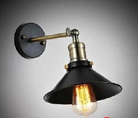 free shipping art lighting industrial e27 edison wall lamp vintage black iron finished cage lighting fitting for home decoration