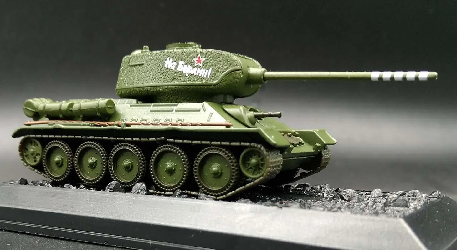 Мировой войны Россия T 34/85 1944 зеленый 1/72 литья под давлением Готовая модель танка|