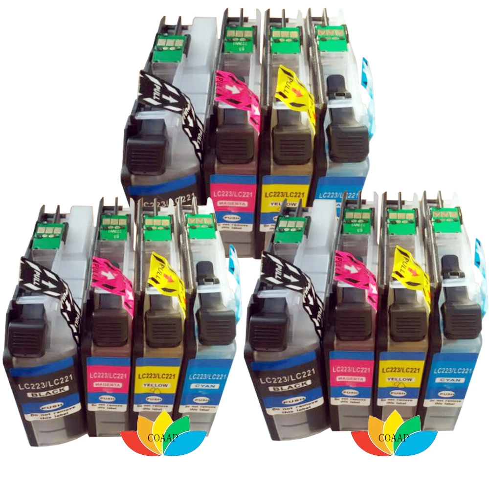 12 совместимых с LC 223 LC223 чернильный картридж для смартфона|ink cartridge|lc 223compatible ink