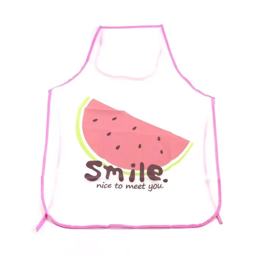 Мультфильм фрукты ПВХ водонепроницаемый фартук для кухни и ресторана приготовления нагрудник фартуки для шеф-повара мясника барбекю выпечки питание паб Дети Забавный нагрудник - Цвет: watermelon