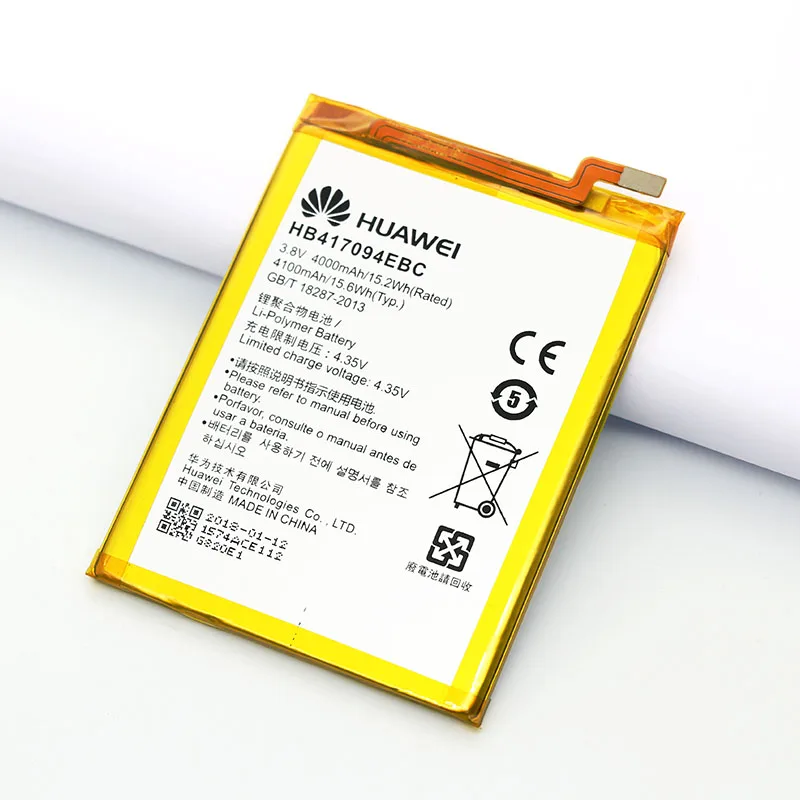 100% Оригинальная батарея Huawei HB417094EBC для ASCEND Mate 7 TL00 TL10 UL00 CL00 4100mAh Высококачественная