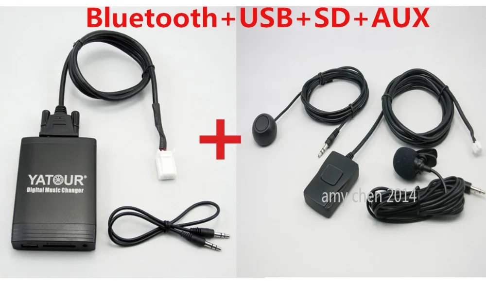 

Yatour Audio bluetooth Kit for Toyota Harrier Avensis Yaris Matrix Vitz SD AUX USB Digital Music Changer Car MP3 Player