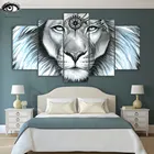 Картина Лев галактика от Пикси холодный HD печать 5 шт. Холст Картина Лев-постер настенные картины для гостиной с рамкой CU-3352