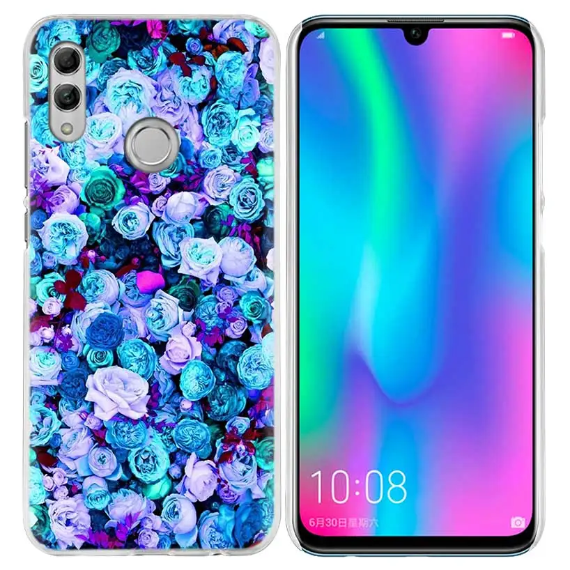 Красивый чехол с цветочным рисунком розы для huawei Honor 8X Y9 9 10 Lite Play 8C 8S 8A Pro V20 20i 10i Y6 Y7 жесткий Роскошный чехол для телефона из поликарбоната