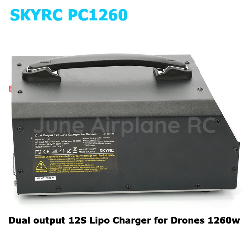 SKYRC PC1260 Двухканальное зарядное устройство 12S Lipo максимальная мощность заряда 1260