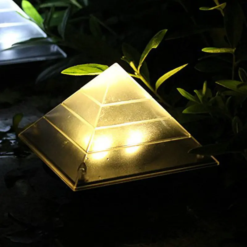 IP65 Waterproof LED Pyramid Solar Buried Ground Garden Sensor Night Light Landscape Lawn Yard Stair Decoration Outdoor Lamp | Лампы и