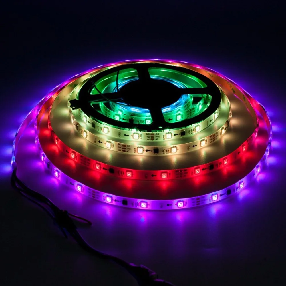 WS2811 5050 SMD RGB светильник адресуемый 30/60 светодиодов/m Led Пиксели программируемый