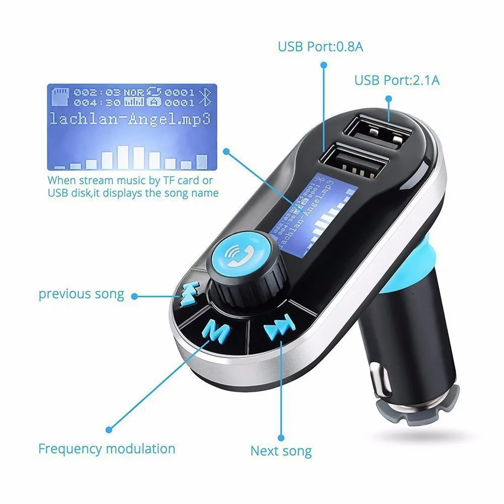 Беспроводной Bluetooth FM передатчик модулятор Автомобильный U диск Mp3 плеер карта fm