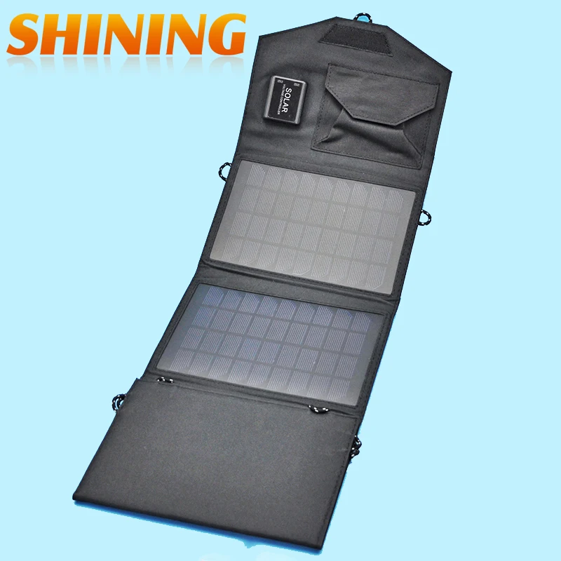 14 Вт Солнечная Зарядное устройство Мощность банк Батарея Водонепроницаемый