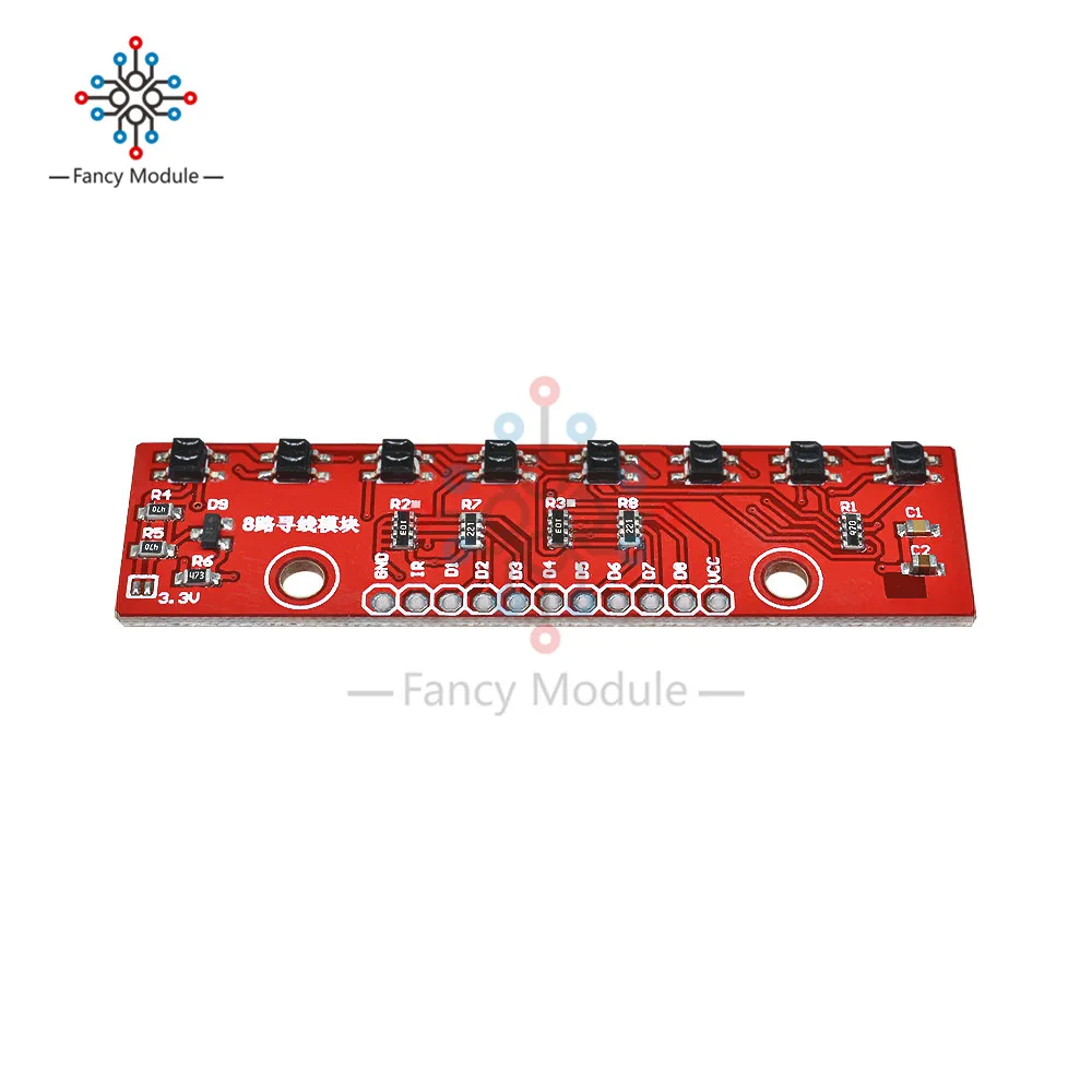 Слежения модуль инфракрасного обнаружения Сенсор модуль DIY для Arduino 8-канальный инфракрасный детектор поиска модуль 8bit Сенсор модуль