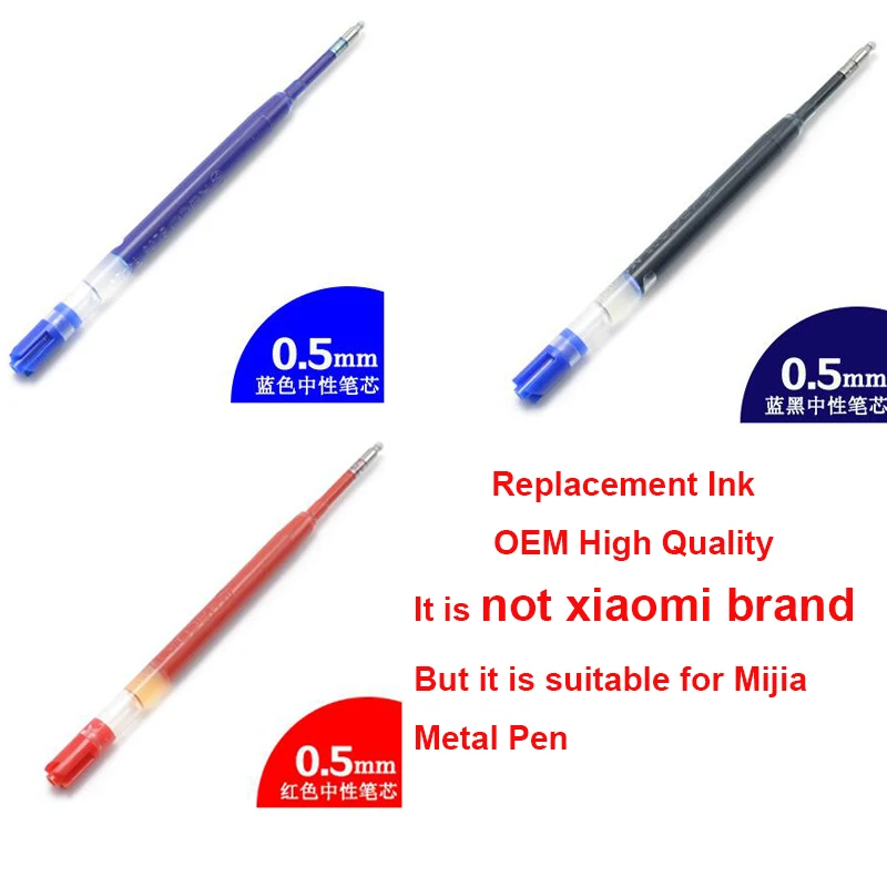 Оригинальная металлическая ручка Xiaomi mijia 0 5 мм для подписи OEM Сменные чернила