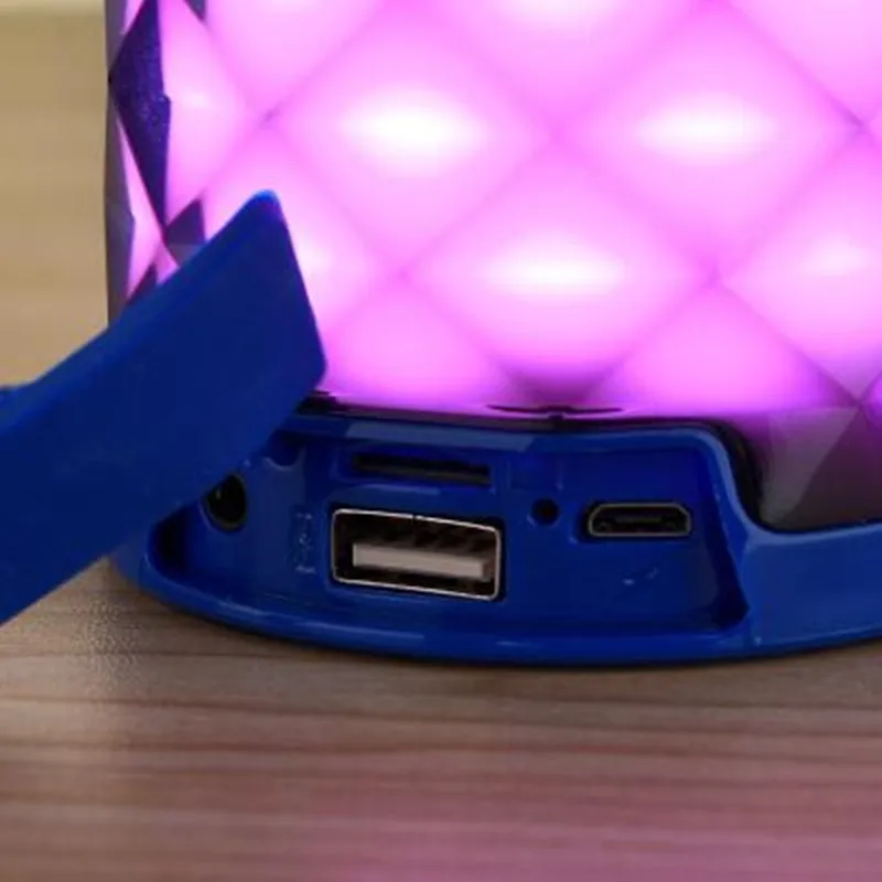 TG Красочный светодиодный Bluetooth динамик Портативный Открытый бас
