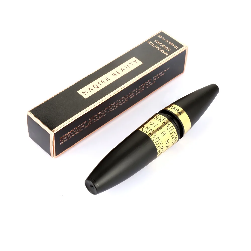 NAQIER Eye Makeup Mascara Length Extension Long Curling Mascaras 4D Silk Fiber Eyelash waterproof Rimel |
