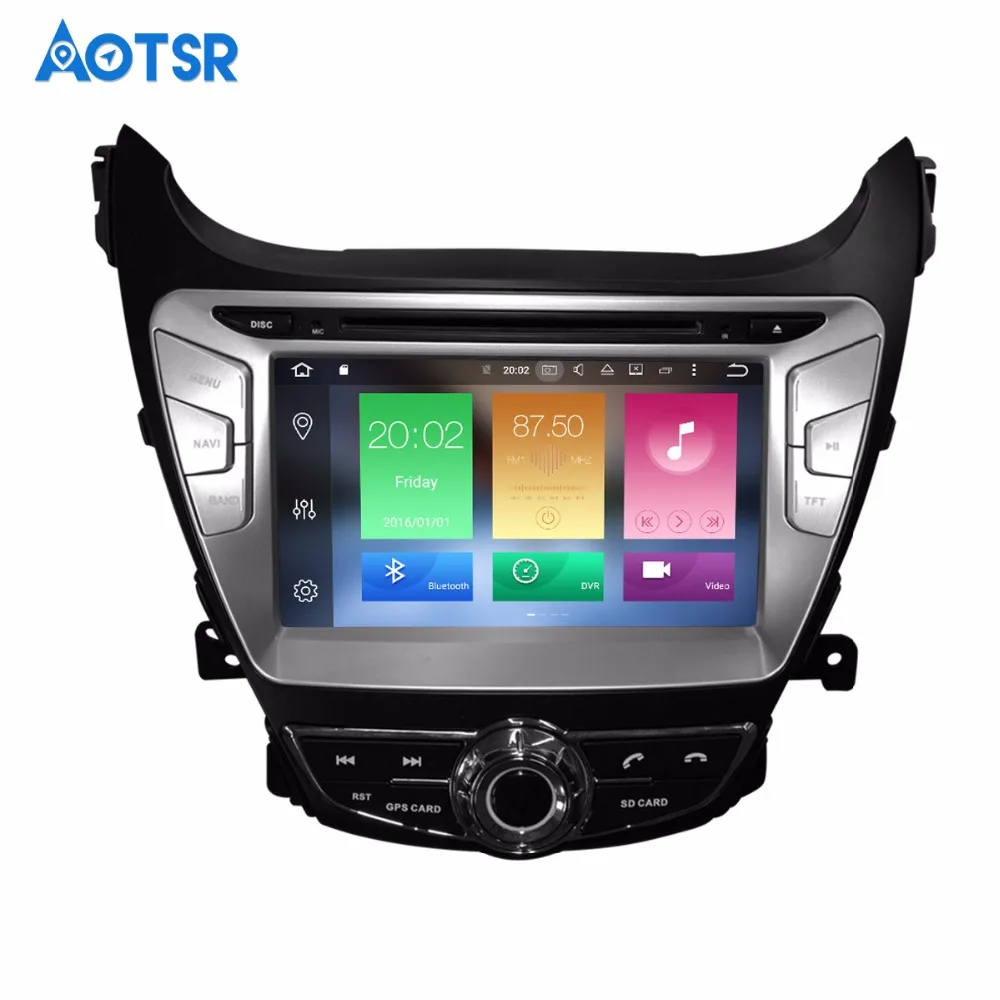 Android 8 1 автомобильный DVD CD плеер GPS навигация Авто Радио стерео для Hyundai ELANTRA 2011 2013