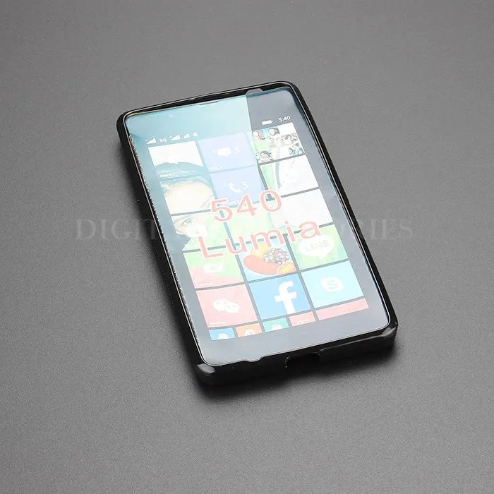 New High Quality Black S-line Flexible Soft Gel Tpu Silicone Skin Back Case Cover For Microsoft Nokia Lumia 540 Dual SIM |